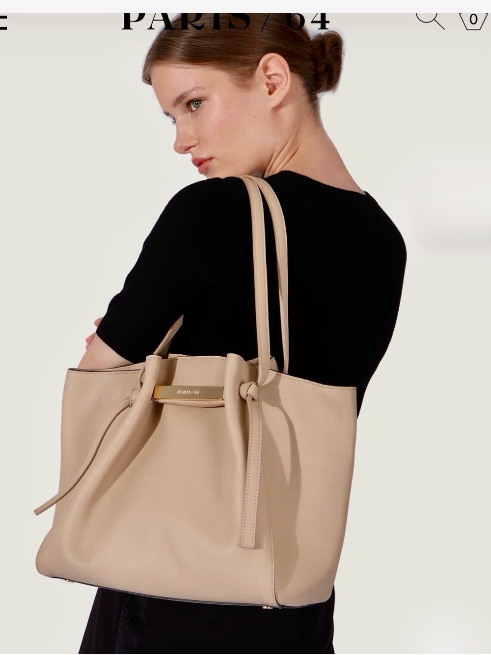 Paris 64 Manhattan Tote in nude like new! - Picture 2 of 6